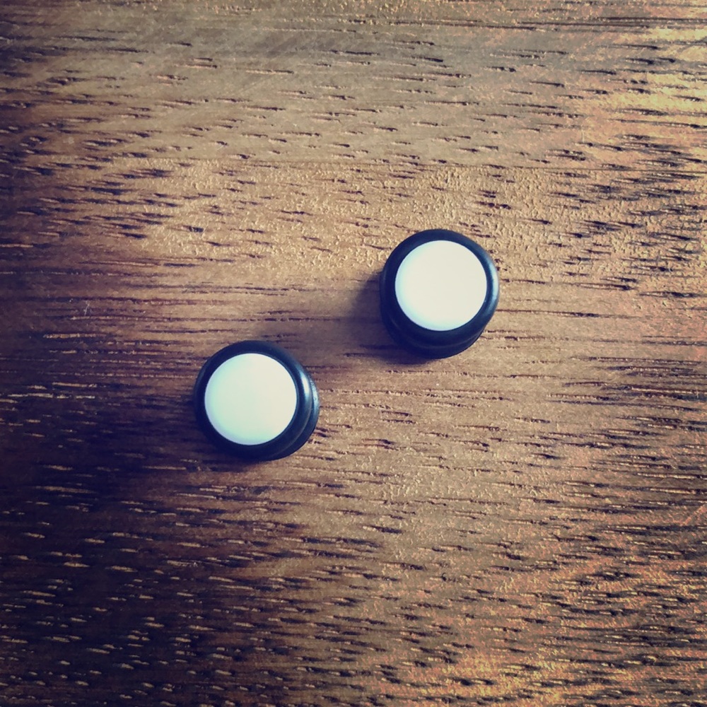 Fake plug earrings